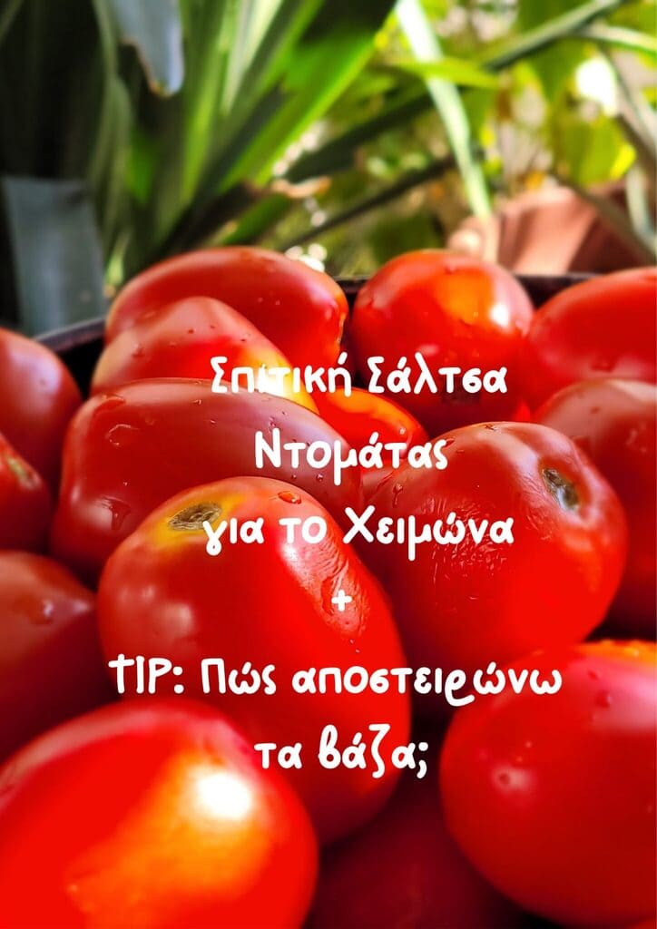 Σπιτική Σάλτσα Ντομάτας για το Χειμώνα