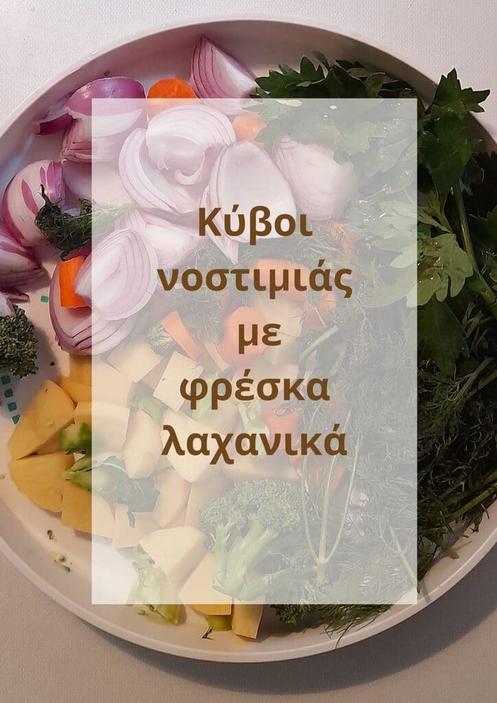 Κύβοι νοστιμιάς με φρέσκα λαχανικά